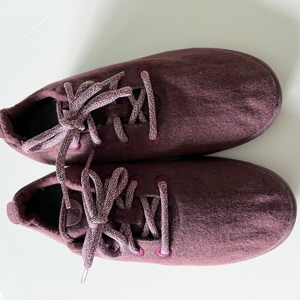 Allbirds Shoes Womens 9 Maroon Wool Runner Soft Merino Wool Sneaker Comfort Casu - Picture 3 of 12
